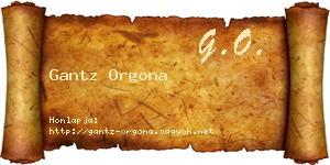 Gantz Orgona névjegykártya